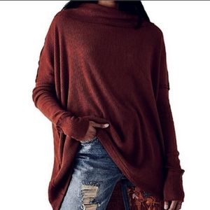 Free People Juicy Long Sleeve Mock Neck Sweater NWT